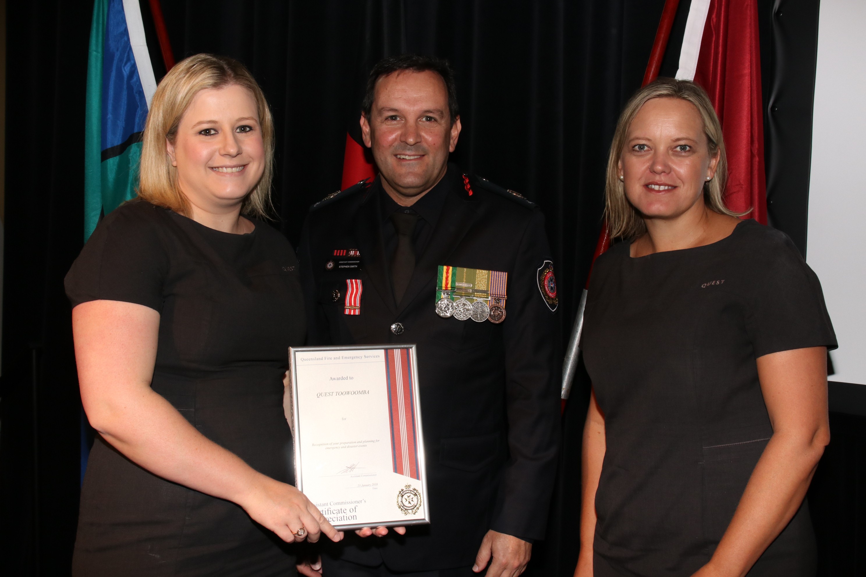 Quest Toowoomba QFS Aus Day award